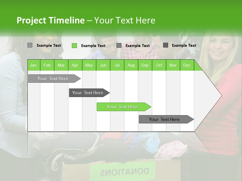 A Group Of People Standing Around A Pile Of Clothes PowerPoint Template
