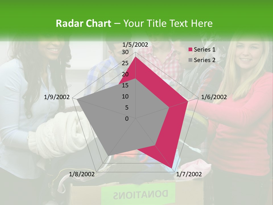 A Group Of People Standing Around A Pile Of Clothes PowerPoint Template