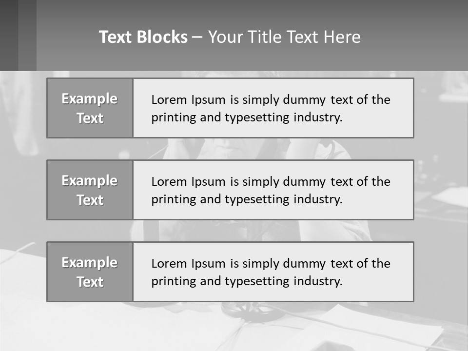 A Man Sitting At A Desk Talking On A Phone PowerPoint Template