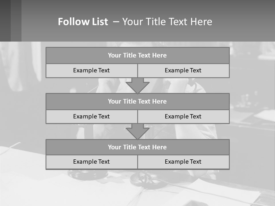 A Man Sitting At A Desk Talking On A Phone PowerPoint Template