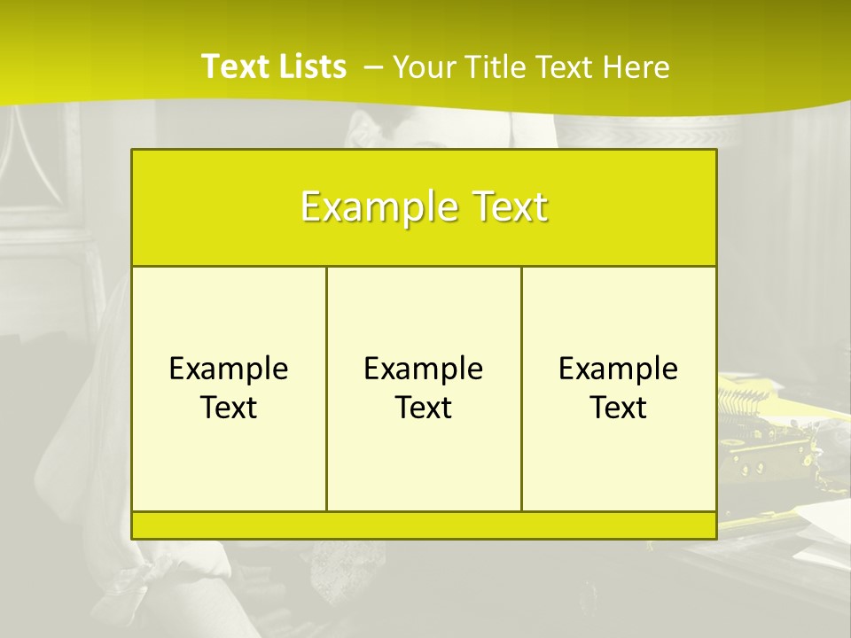 A Man Sitting At A Desk With A Typewriter PowerPoint Template