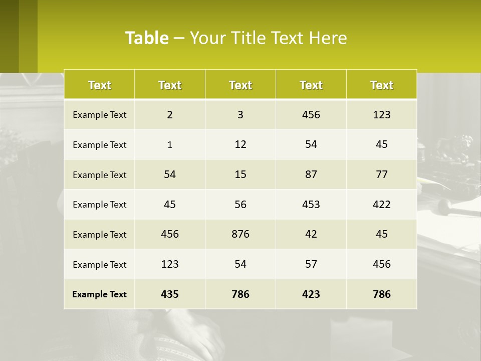A Man Sitting At A Desk With A Typewriter PowerPoint Template