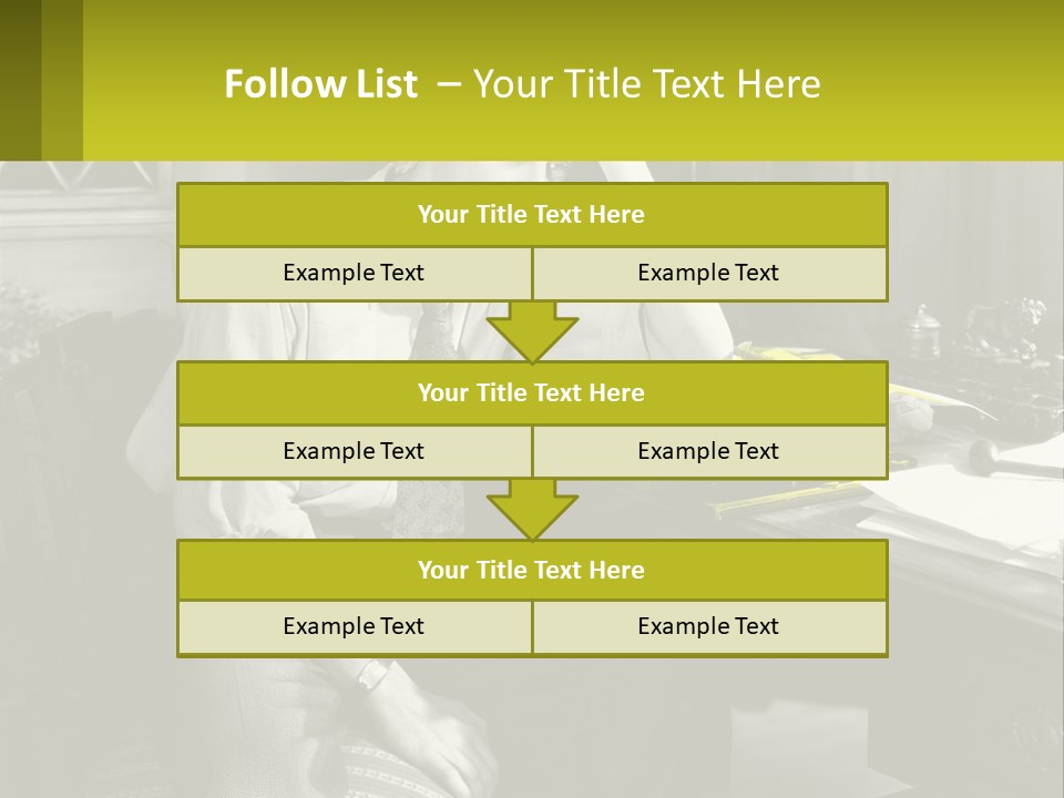 A Man Sitting At A Desk With A Typewriter PowerPoint Template