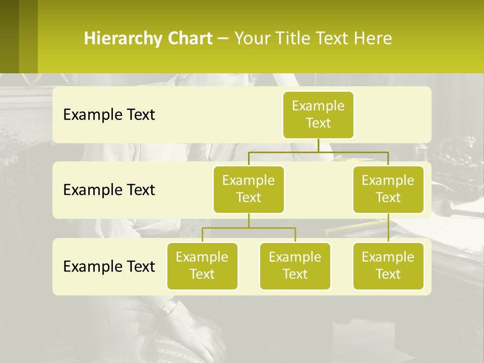 A Man Sitting At A Desk With A Typewriter PowerPoint Template