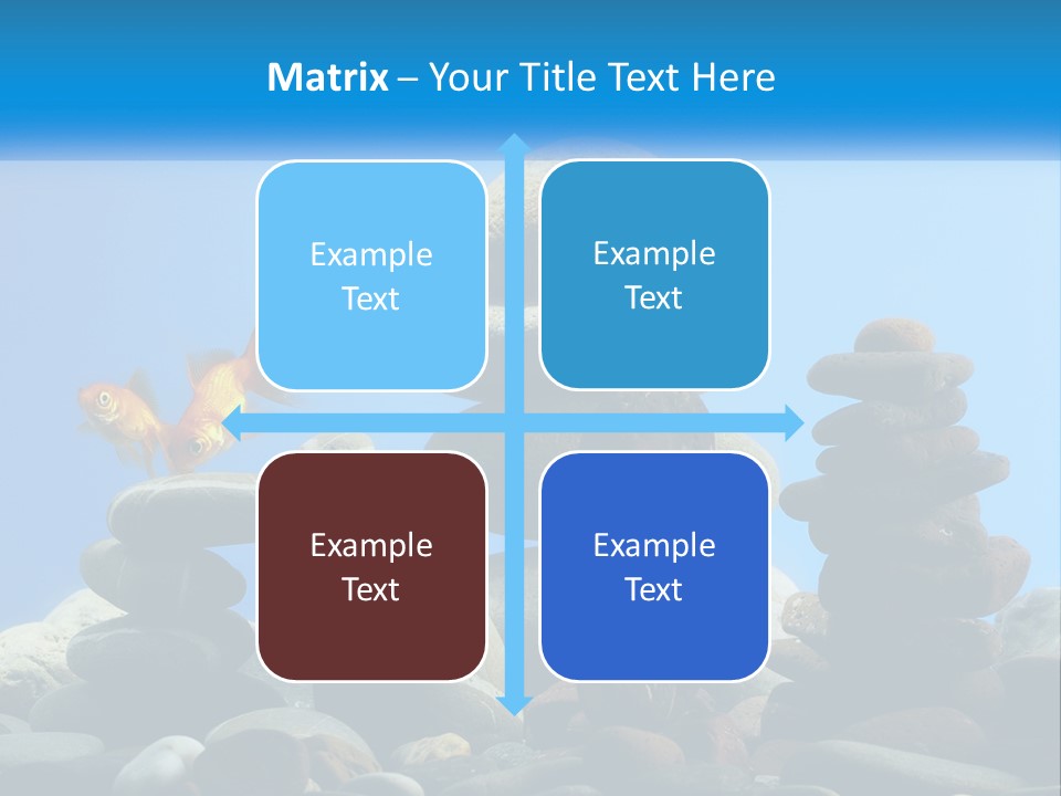 A Group Of Rocks Stacked On Top Of Each Other With A Goldfish In The PowerPoint Template