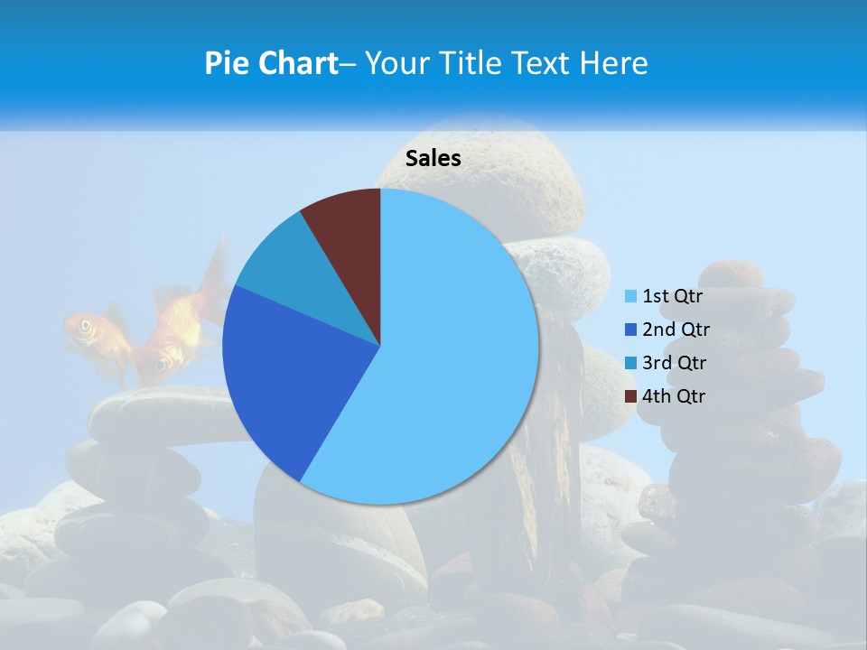 A Group Of Rocks Stacked On Top Of Each Other With A Goldfish In The PowerPoint Template