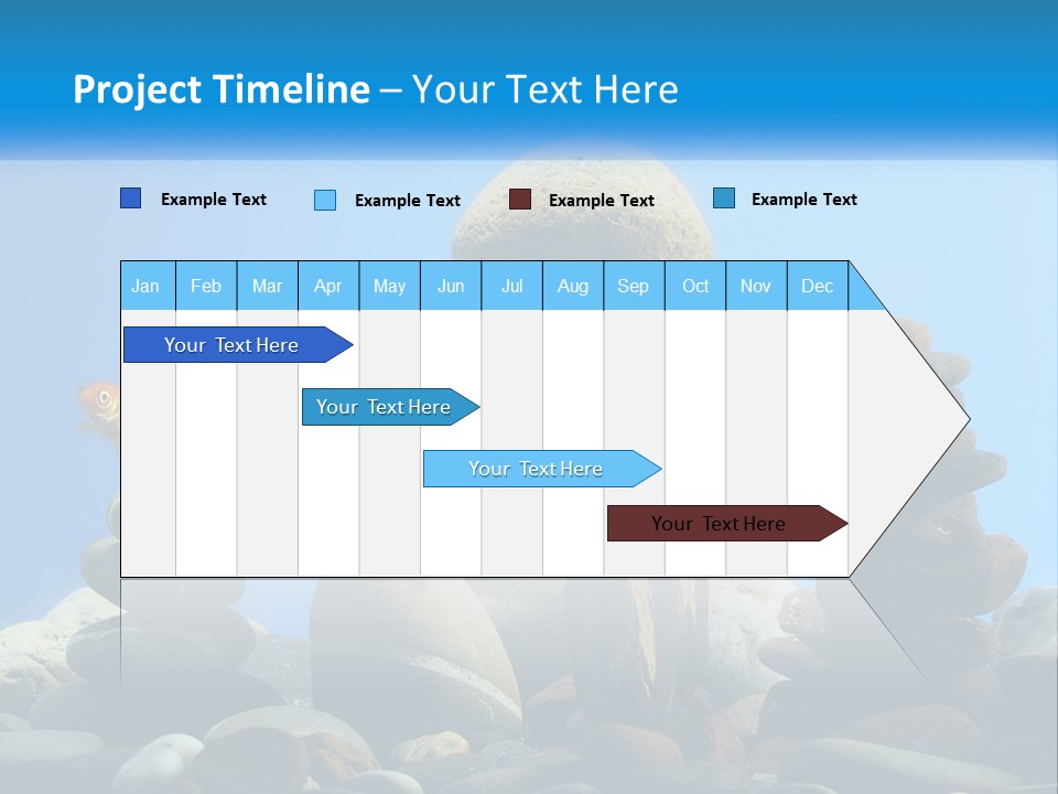 A Group Of Rocks Stacked On Top Of Each Other With A Goldfish In The PowerPoint Template