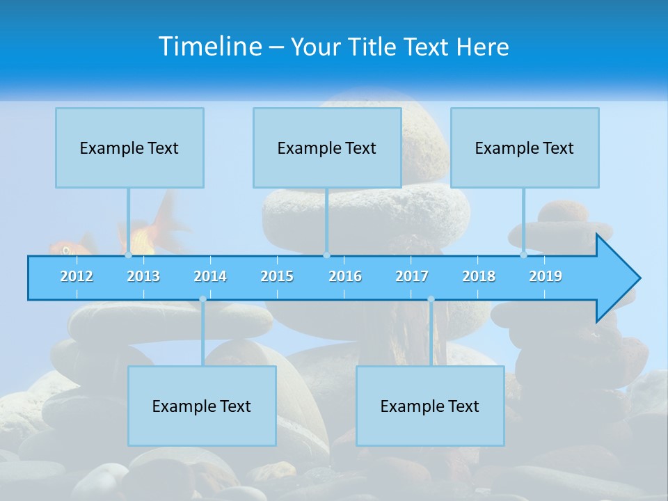 A Group Of Rocks Stacked On Top Of Each Other With A Goldfish In The PowerPoint Template