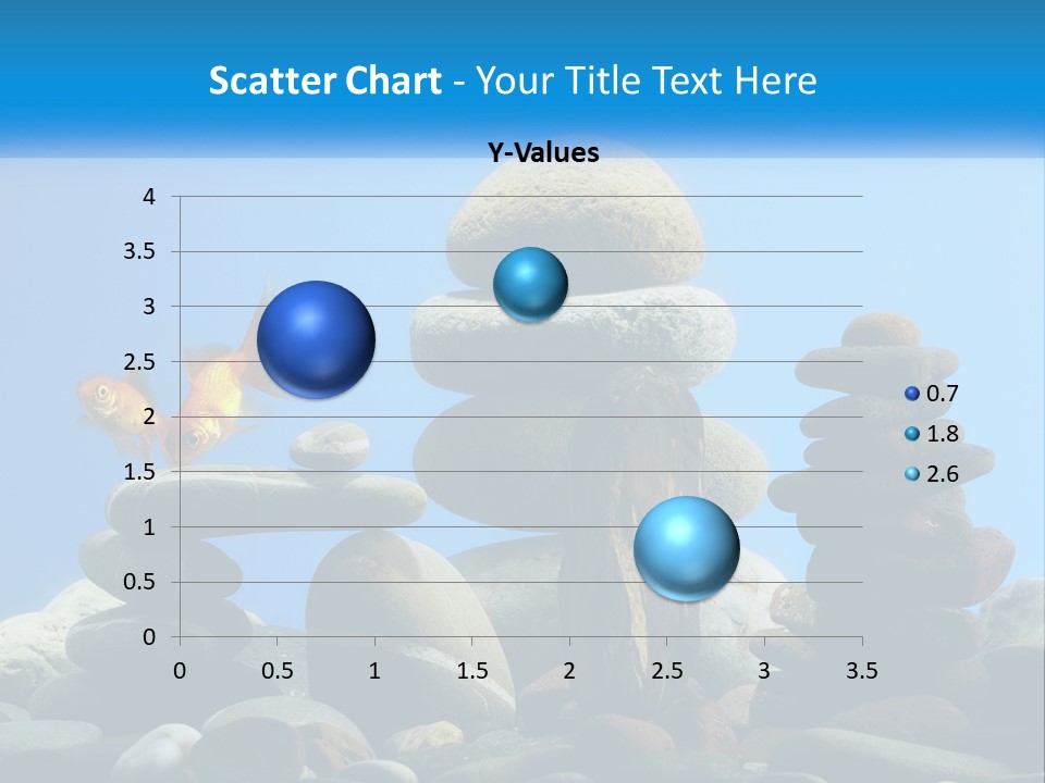 A Group Of Rocks Stacked On Top Of Each Other With A Goldfish In The PowerPoint Template