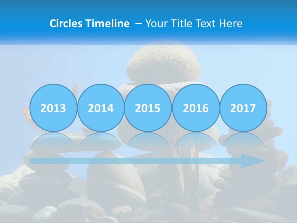 A Group Of Rocks Stacked On Top Of Each Other With A Goldfish In The PowerPoint Template