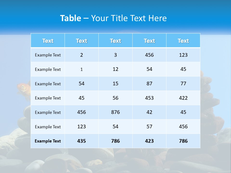 A Group Of Rocks Stacked On Top Of Each Other With A Goldfish In The PowerPoint Template