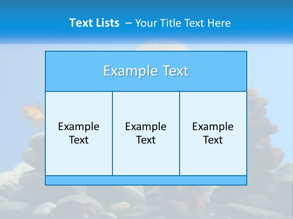 A Group Of Rocks Stacked On Top Of Each Other With A Goldfish In The PowerPoint Template