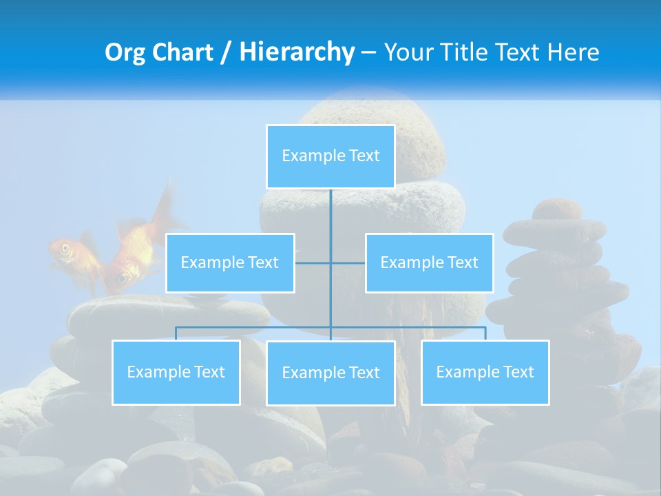 A Group Of Rocks Stacked On Top Of Each Other With A Goldfish In The PowerPoint Template