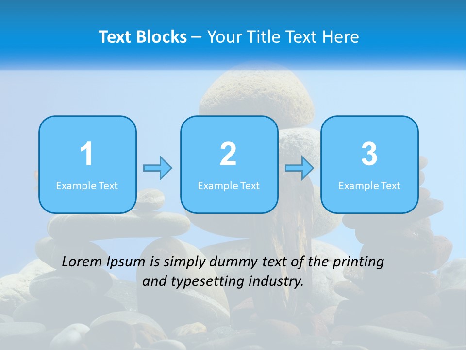 A Group Of Rocks Stacked On Top Of Each Other With A Goldfish In The PowerPoint Template