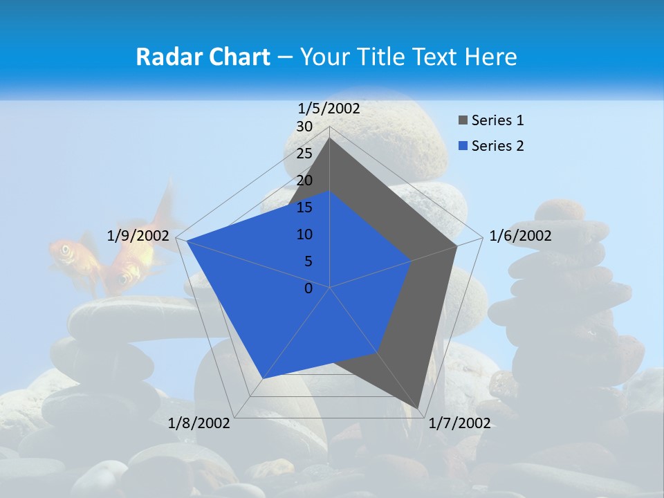A Group Of Rocks Stacked On Top Of Each Other With A Goldfish In The PowerPoint Template