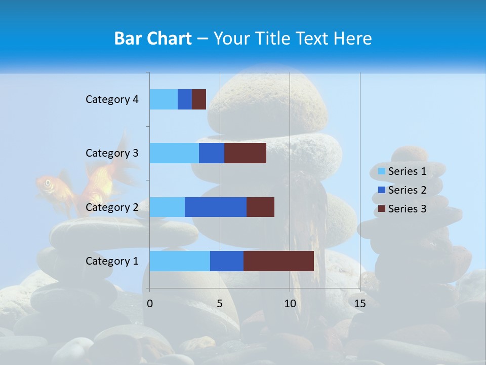 A Group Of Rocks Stacked On Top Of Each Other With A Goldfish In The PowerPoint Template