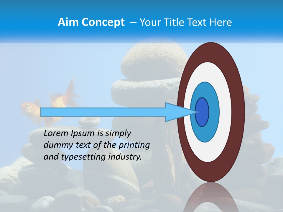 A Group Of Rocks Stacked On Top Of Each Other With A Goldfish In The PowerPoint Template