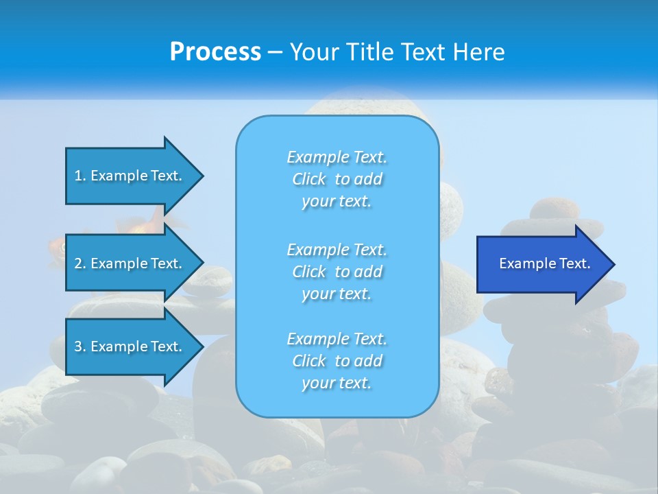 A Group Of Rocks Stacked On Top Of Each Other With A Goldfish In The PowerPoint Template