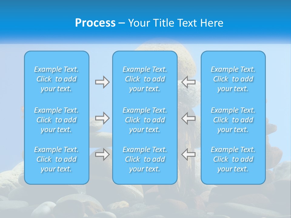 A Group Of Rocks Stacked On Top Of Each Other With A Goldfish In The PowerPoint Template