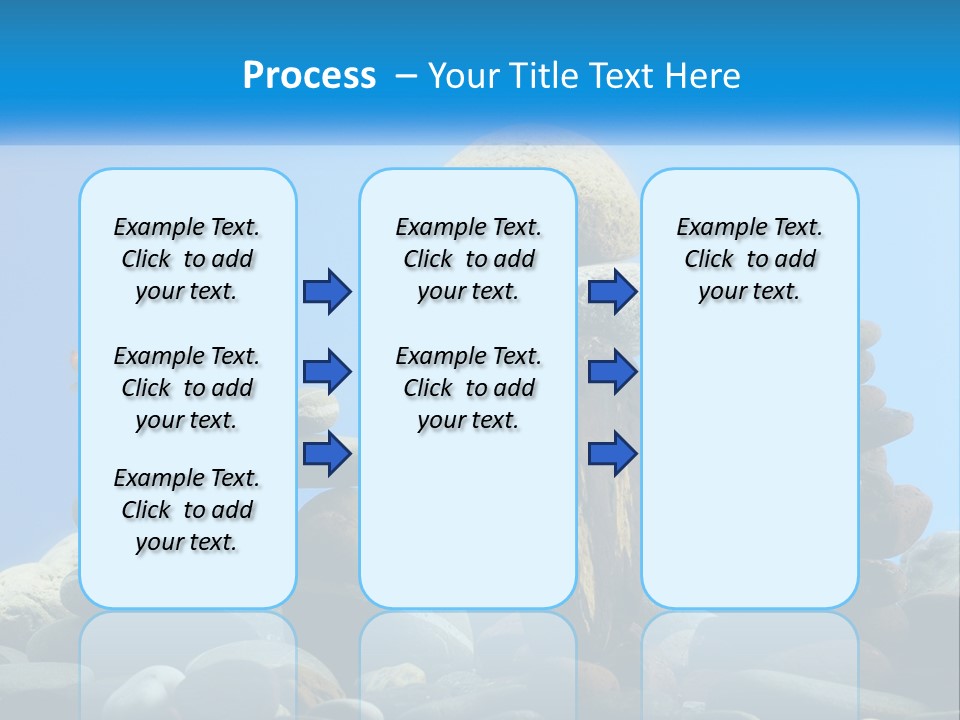 A Group Of Rocks Stacked On Top Of Each Other With A Goldfish In The PowerPoint Template