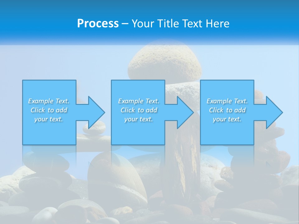 A Group Of Rocks Stacked On Top Of Each Other With A Goldfish In The PowerPoint Template