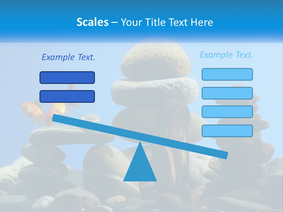 A Group Of Rocks Stacked On Top Of Each Other With A Goldfish In The PowerPoint Template