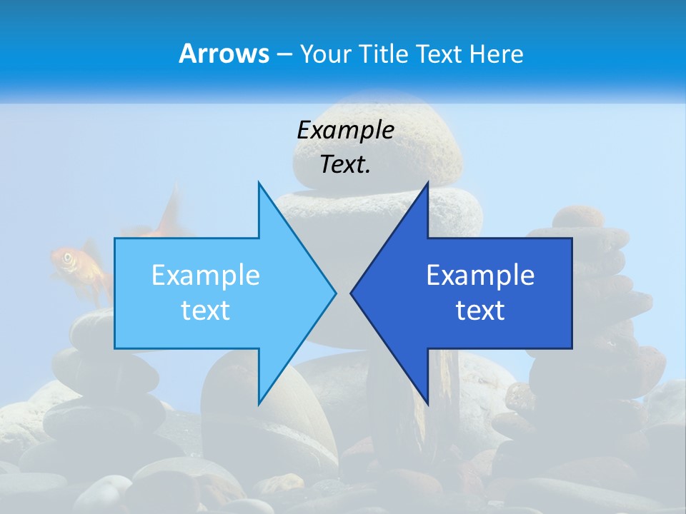 A Group Of Rocks Stacked On Top Of Each Other With A Goldfish In The PowerPoint Template