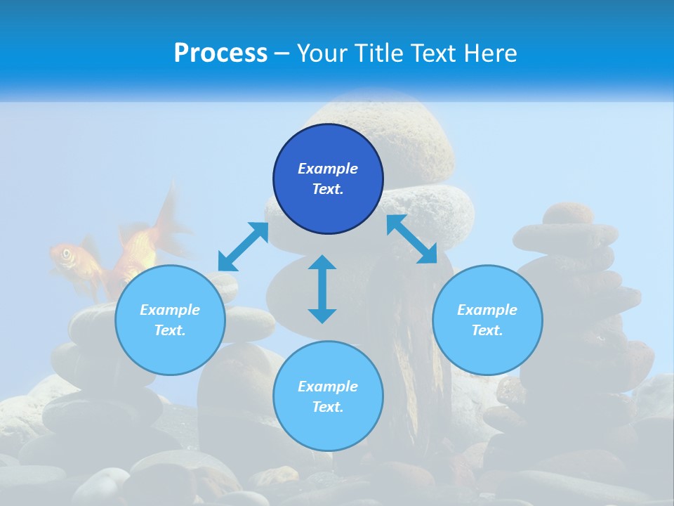 A Group Of Rocks Stacked On Top Of Each Other With A Goldfish In The PowerPoint Template