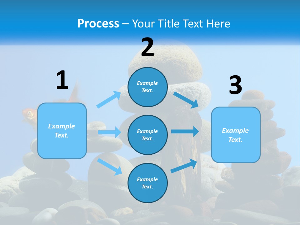 A Group Of Rocks Stacked On Top Of Each Other With A Goldfish In The PowerPoint Template