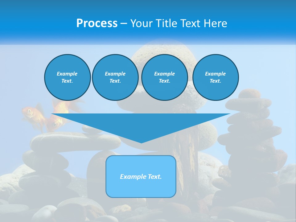 A Group Of Rocks Stacked On Top Of Each Other With A Goldfish In The PowerPoint Template