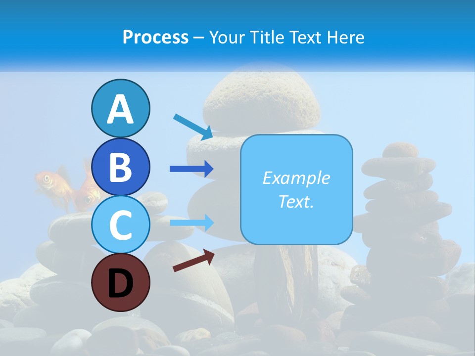 A Group Of Rocks Stacked On Top Of Each Other With A Goldfish In The PowerPoint Template