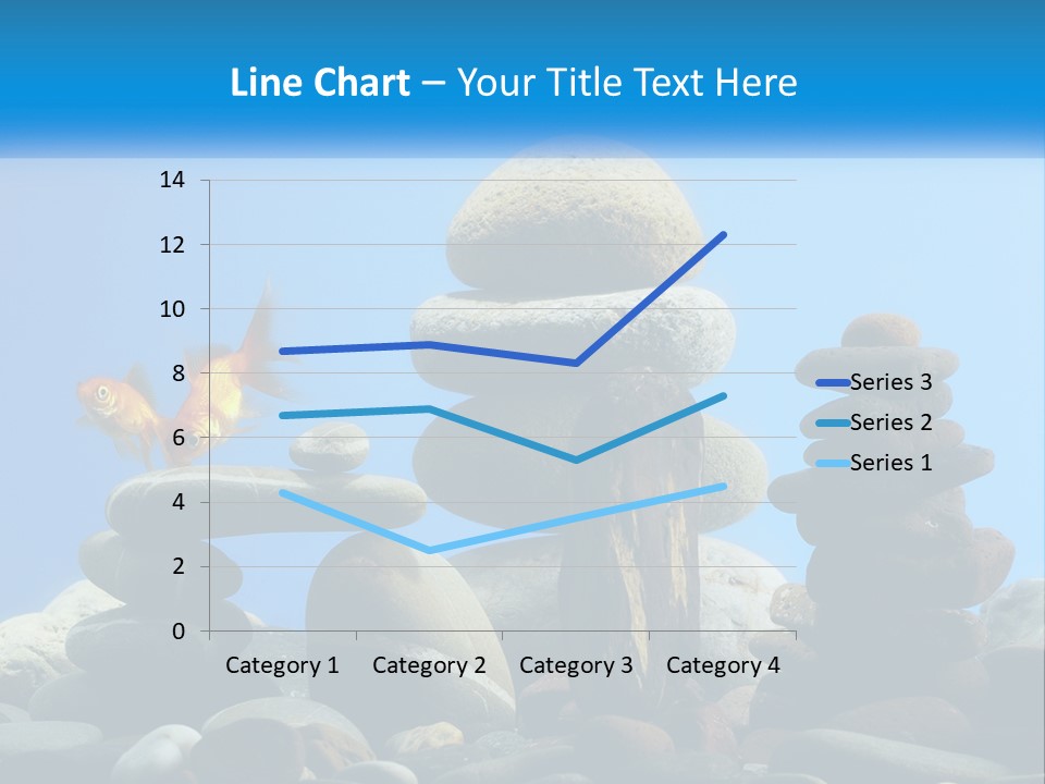 A Group Of Rocks Stacked On Top Of Each Other With A Goldfish In The PowerPoint Template