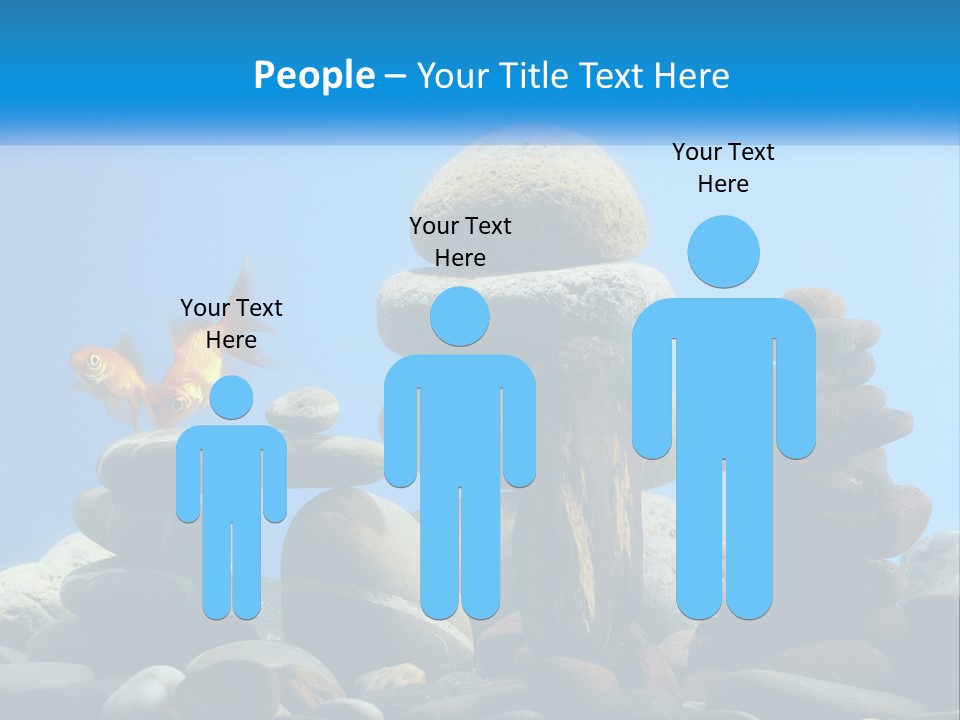 A Group Of Rocks Stacked On Top Of Each Other With A Goldfish In The PowerPoint Template