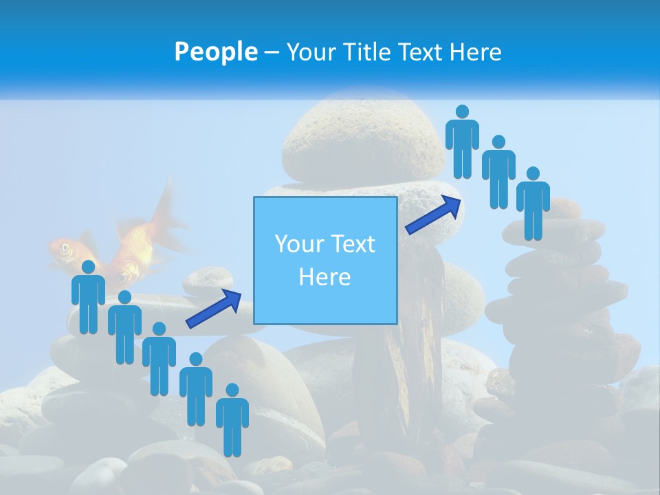 A Group Of Rocks Stacked On Top Of Each Other With A Goldfish In The PowerPoint Template