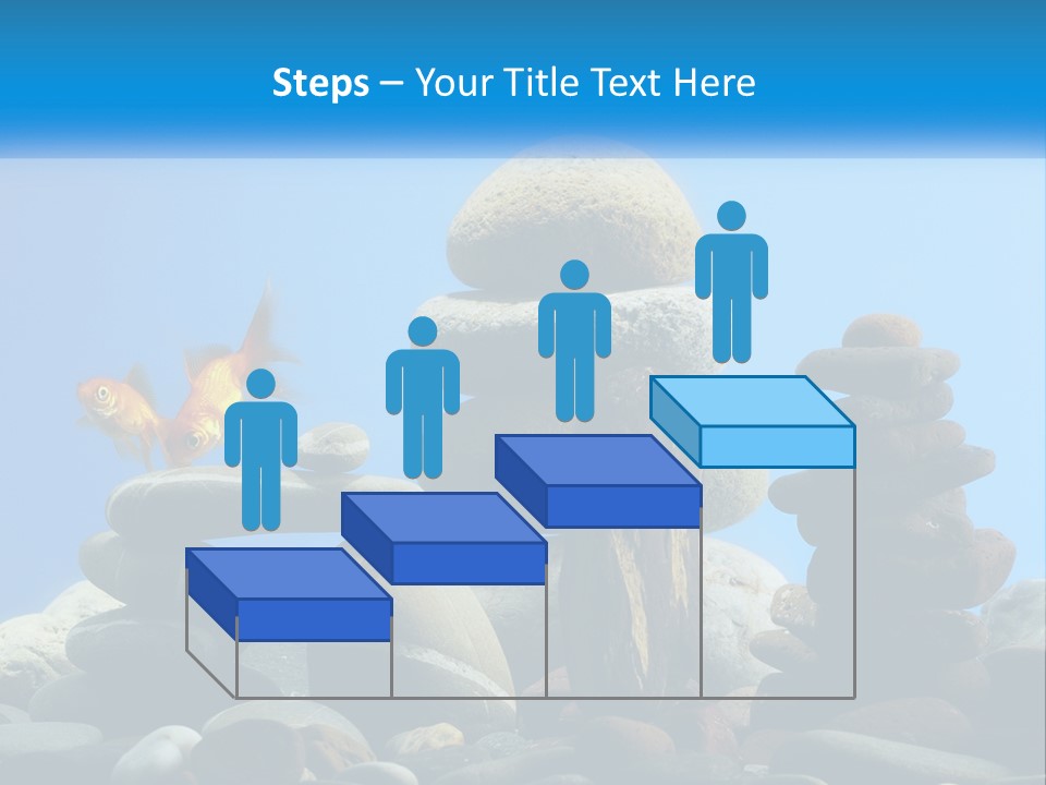A Group Of Rocks Stacked On Top Of Each Other With A Goldfish In The PowerPoint Template
