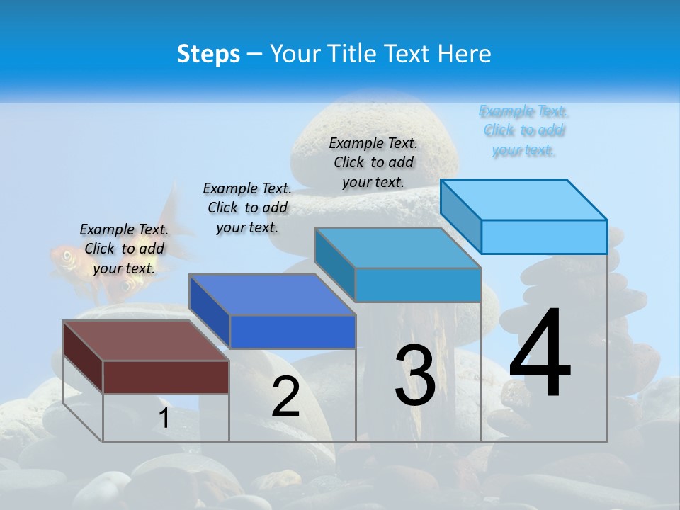 A Group Of Rocks Stacked On Top Of Each Other With A Goldfish In The PowerPoint Template
