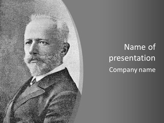 A Black And White Photo Of A Man With A Beard PowerPoint Template