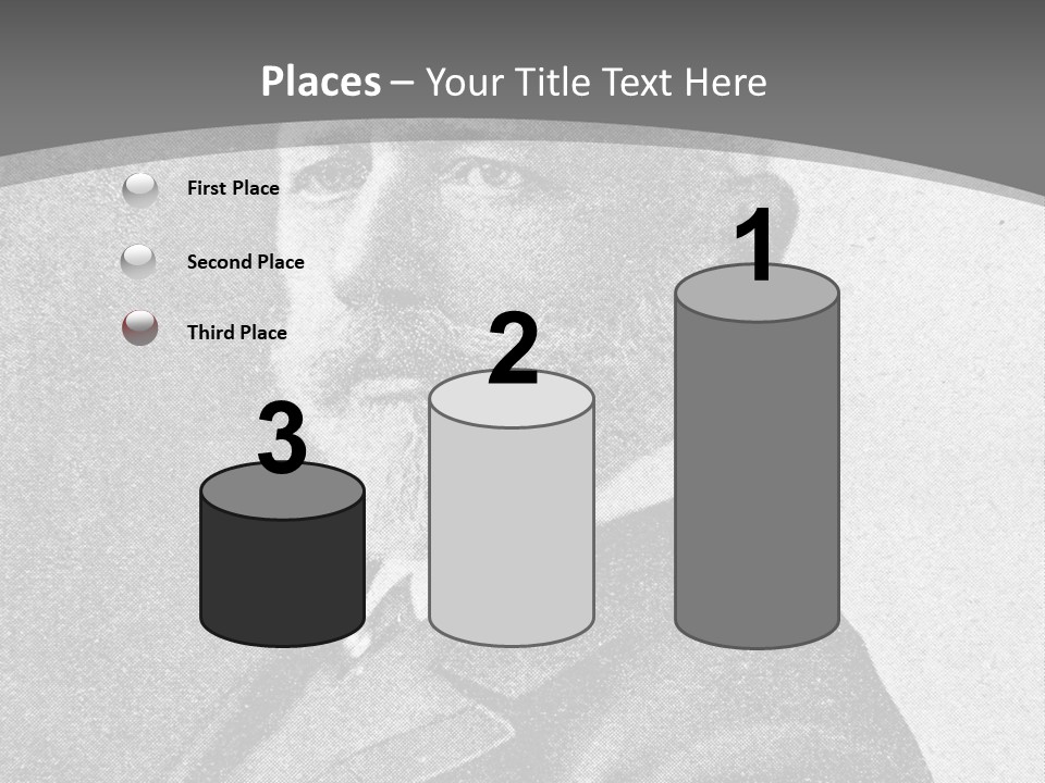 A Black And White Photo Of A Man With A Beard PowerPoint Template