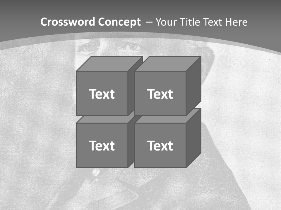 A Black And White Photo Of A Man With A Beard PowerPoint Template