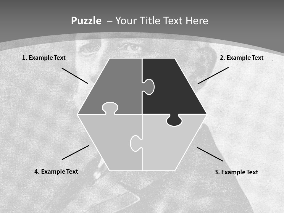 A Black And White Photo Of A Man With A Beard PowerPoint Template