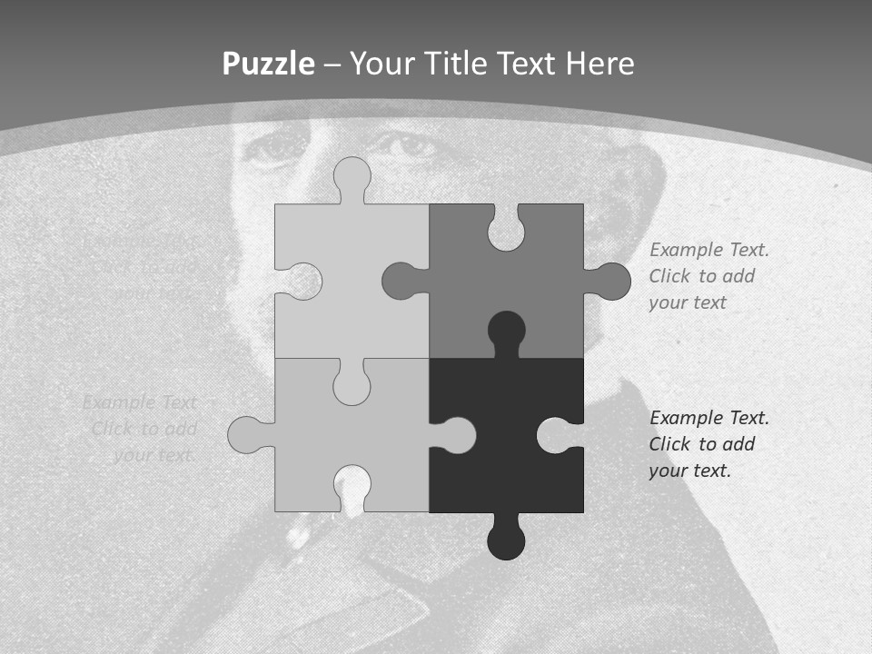 A Black And White Photo Of A Man With A Beard PowerPoint Template