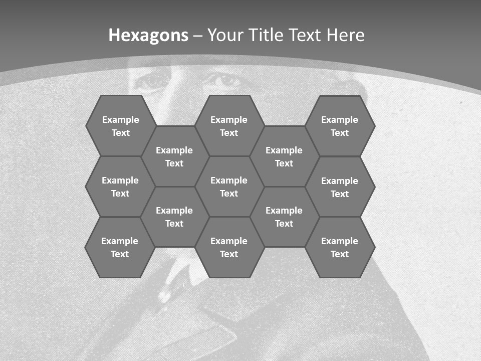 A Black And White Photo Of A Man With A Beard PowerPoint Template