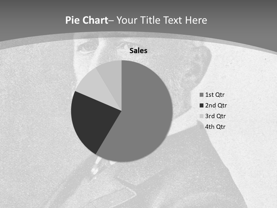 A Black And White Photo Of A Man With A Beard PowerPoint Template
