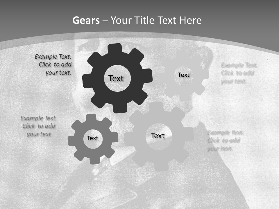 A Black And White Photo Of A Man With A Beard PowerPoint Template