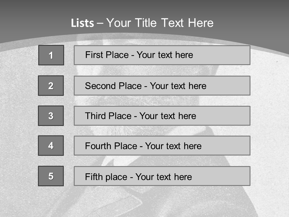 A Black And White Photo Of A Man With A Beard PowerPoint Template