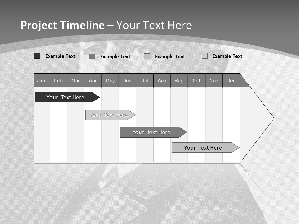 A Black And White Photo Of A Man With A Beard PowerPoint Template