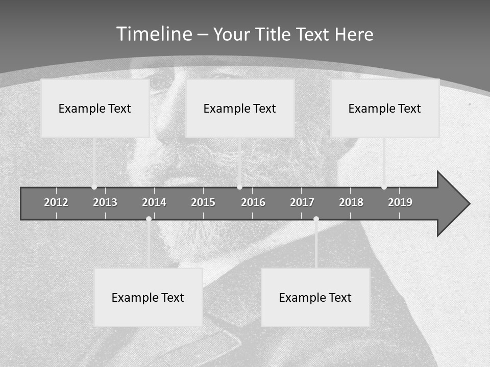 A Black And White Photo Of A Man With A Beard PowerPoint Template