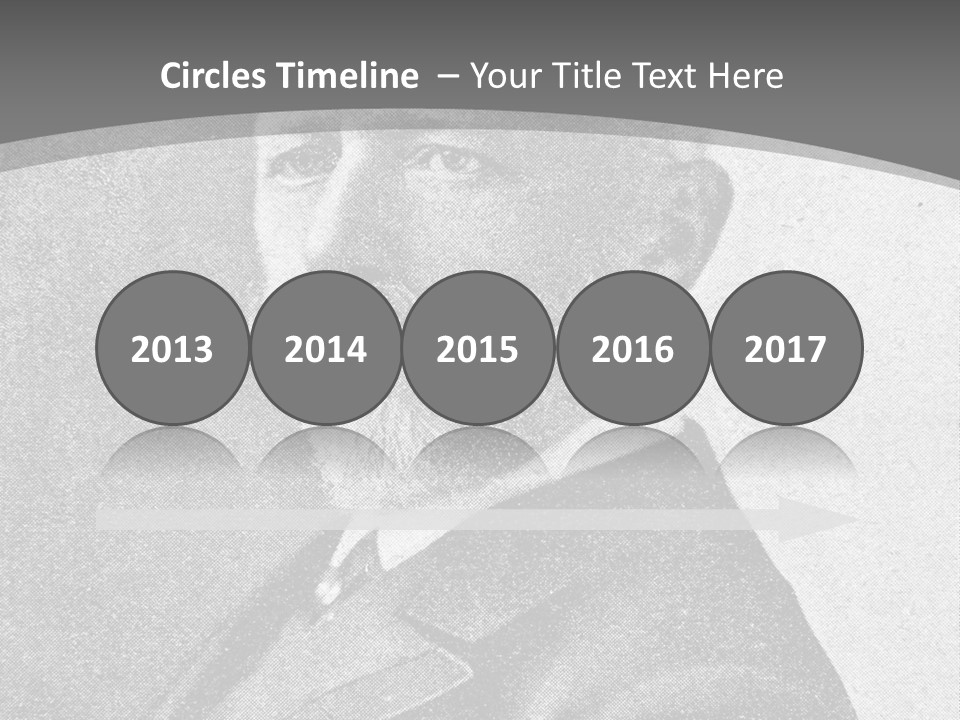 A Black And White Photo Of A Man With A Beard PowerPoint Template