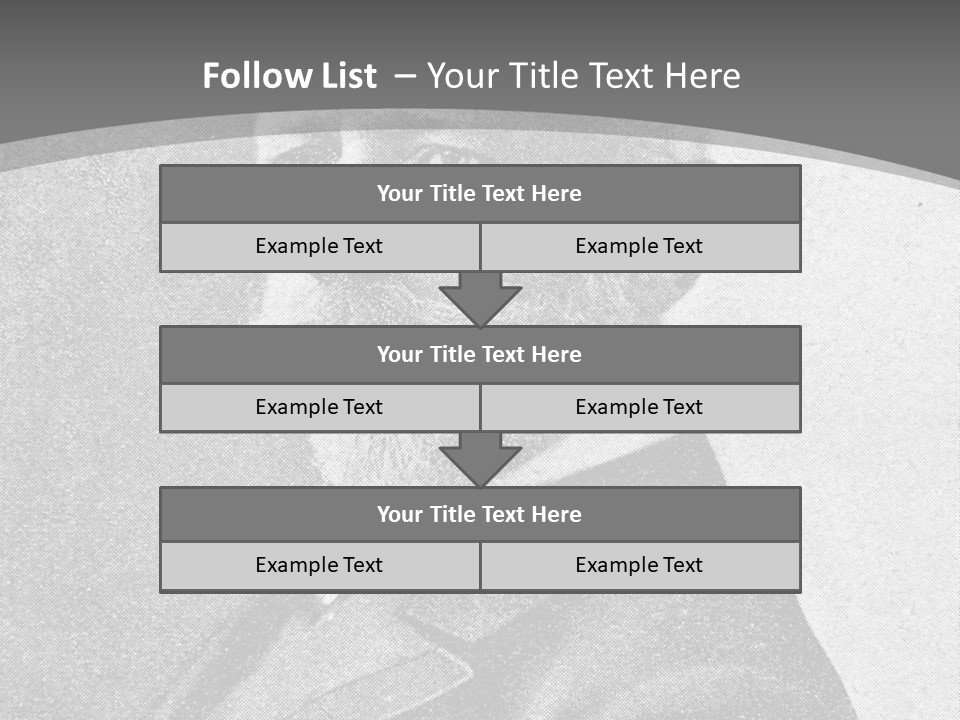 A Black And White Photo Of A Man With A Beard PowerPoint Template