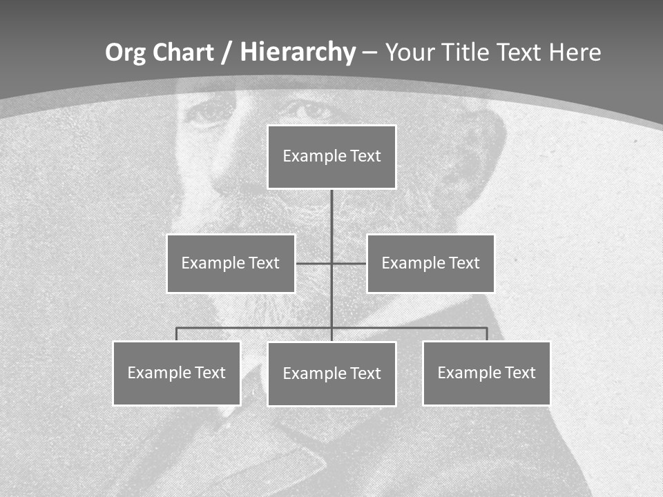 A Black And White Photo Of A Man With A Beard PowerPoint Template